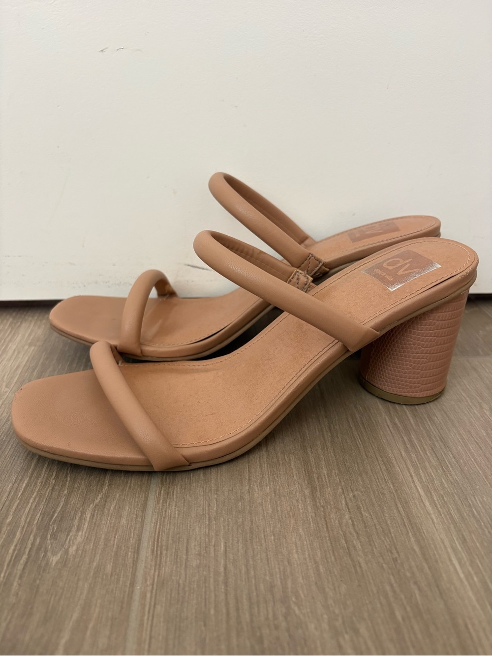 DV by Dolce Vita Merrick Nude Block Heel Sandals Size 10